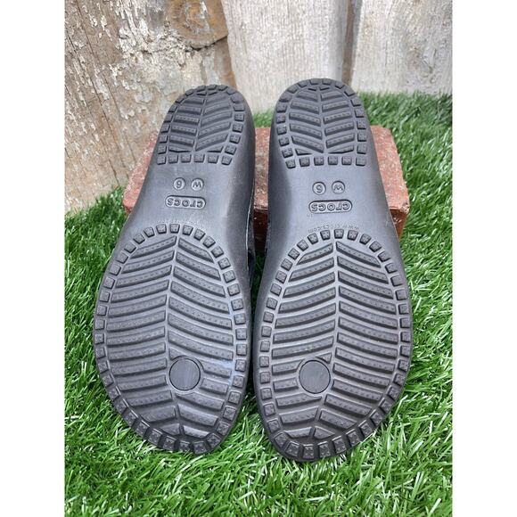 CROCS Kaydee Flip Flops Black Glitter Women's 6 - Picture 4 of 4